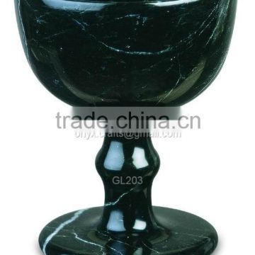 Black Marble Ice Cream Glass