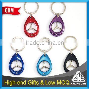 Wholesale various colors shopping trolley token holder cart coin keyring