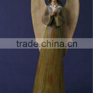 11" ceramic praying angel figurine