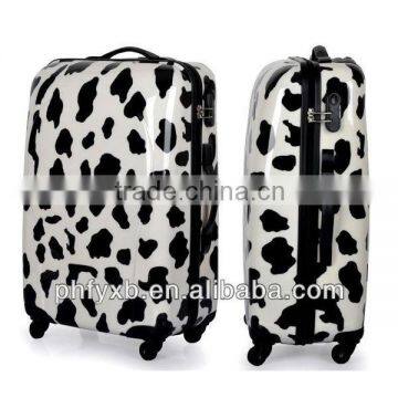 2015 China White & Black Color Like Cow Markings Luggage Fashionable Hardcase Luggage Trolley/Eminent Luggage Cart photo-4