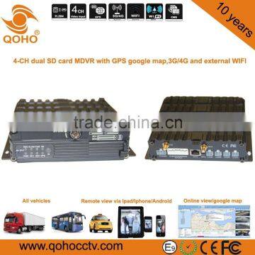Vehicle H.264 GPS 3G Mobile DVR TWO SD card Tracking,3g sd card mobile mini dvr