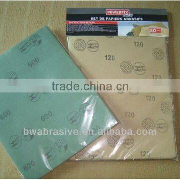 Abrasive paper set