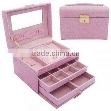 Cheapest hot sale leather jewelry store boxes