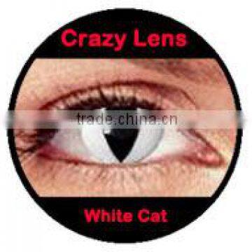 cheap halloween cosplay fancy white cat eye contact lens