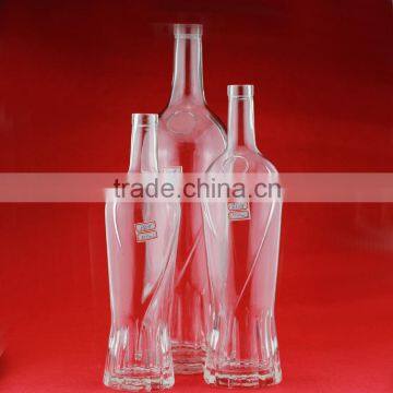 Hot selling liquor bottles engarve capacity glass water bottles crystalles headlu bottles 1000ml