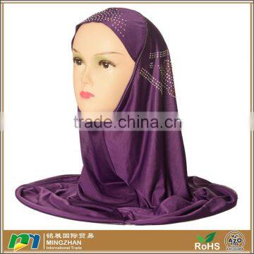 Women Purple Soft Jersry Cotton Pakistani Hijab Scarf Wholesale