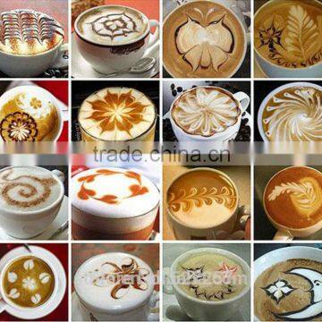 16Pcs/set Fashion Latte Cappuccino Coffee Barista Stencils Template Strew Pad Duster Spray Tools 2016 Hot Sale photo-3