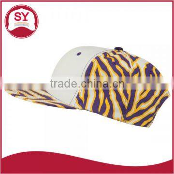 Striped ziger two tone ball cap, custom snapback cap hat