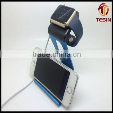 New style colorful aluminium alloy mobile phone charging holder or Smart Watch&Phone