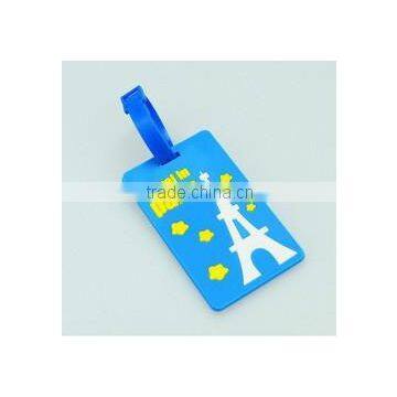 Eiffel Tower PVC Travel Luggage Name Tag For Promotion