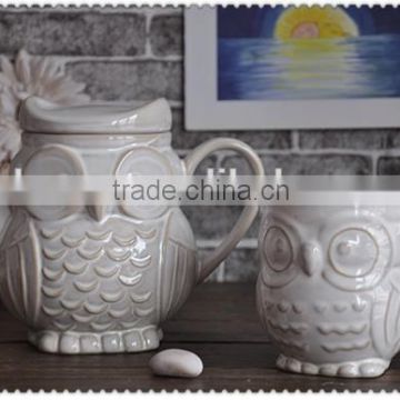 ceramic owl style kettle 3d shape