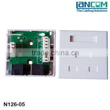 Lancom RoHS,UL,cUL,VDE Approval wholesale Cat6 UTP Surface Mount box RJ45+RJ11 krone type
