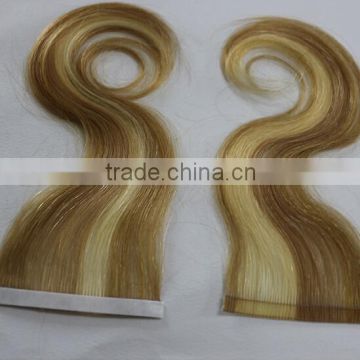 Human hair tape extensions,highlight tape hair extensions