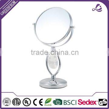 Professional tabletop metal asian mirrors decorative swivel hand mirror