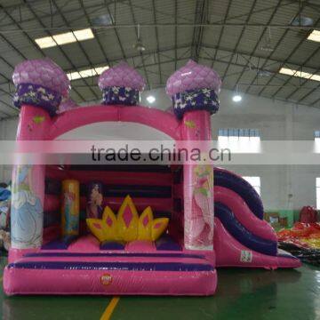 2016 New Design Gaint Inflatable Pink Snow White Combo Castle Combo With Slide for Sale Outdoors photo-3