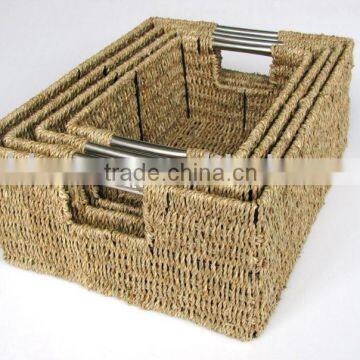 Square Home seagrass Basket Set of Four