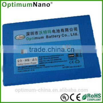 OptimumNano 9.6v lithium ion battery 5ah-10ah for led light