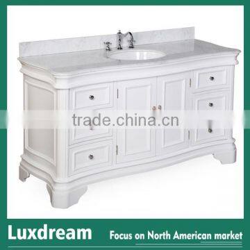 Solid wood antique 60" bathroom vanity prefab homes & renovation homes