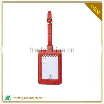 OEM Plastic Label Red Blank Luggage Tag Manufacturer