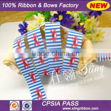 2015 Wholesale Blue Crab Printed Ribbon