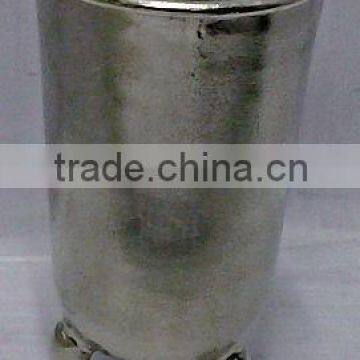 Aluminium Metal Flower Vase Raw Nickel Finish