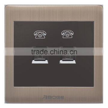 two gang telephone socket pressure-line type