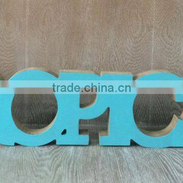 blue wholesale craf laser cut wooden letter for decoration