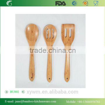 Bamboo Spoons set Thick Construction, Solid Wood Kitchen Utensils, Salad Tongs