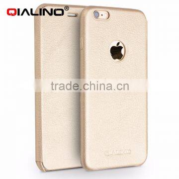 QIALINO Cases For Apple Resellers, Vintage Genuine For iPhone 6 Leather Flip Case, For iPhone 6 Plus Magnetic Flip Cover