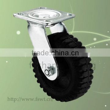 Roller Bearing 200mm Heavy Duty Black Rubber Caster Wheel