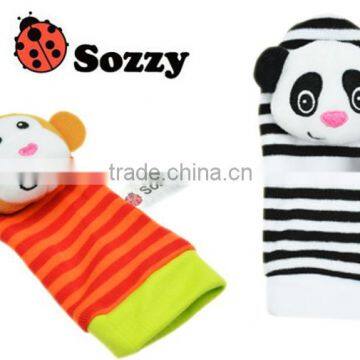 Sozzy plush toy, nursery toy, sozzy foot finder, sozzy socks