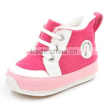 2016 XIAOLIUBAO baby product warm thick winter colored cotton soft baby shoes with TPR