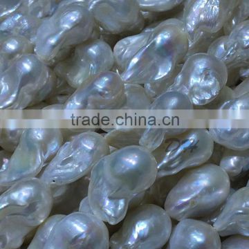 16mm very nice wholesale large size baroque irregular nucleated freshwater pearls