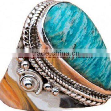 Latest Blue Topaz Gemstone Sterling Silver 925 Exporter Online Wholesale Rings