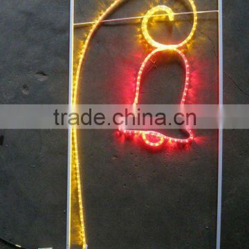 2D 3D different design rope light sculpture