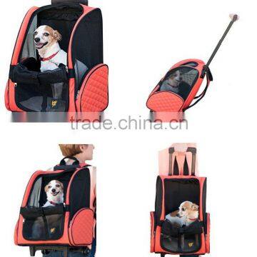 Wheel Around Travel Pet Carrier,4-in-1 Roller Pet Carrier