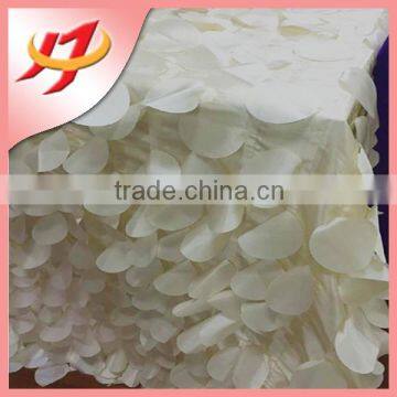 Wholesale supplier gorgeous wedding taffeta white embroidery tablecloth used to banquet