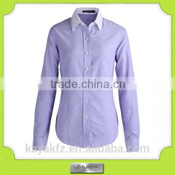 customized office purple women formal shirts designs