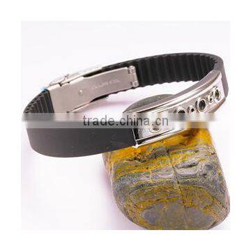 China Supplier Rubber Bracelet With Magnet Clasp