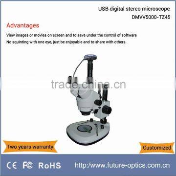 High resolution electronic stereo microscope for precision PCB and SMD