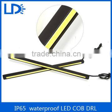 Waterproof cob 20cm Silver Frame LED Car Daytime Running Light Alumimum Strip day time running light