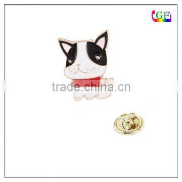 Fashion white dog enamel LAPEL PIN