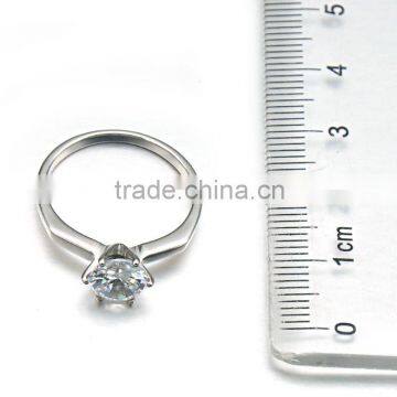 Classic Women Jewelry Silver Never Fade Diamond Stainless Steel Finger Ring photo-2