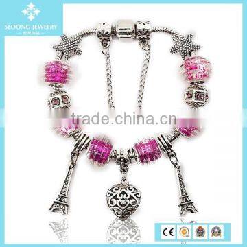 Beatiful Charming Fashion Sea Star Red Glass Bead Bangle Bracelet photo-2