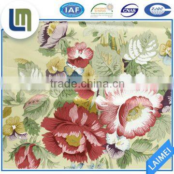 100% Polyester flower printed twill fabric buy with cheap price