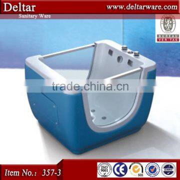 Blue color standing baby bath tub ,baby folding bathtub,small bathtub with bubble bath