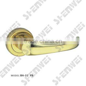 BA-32 PB flat door handle on rose