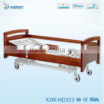 3 functions electric home care bed, wooden hospital bed KJW-HD353