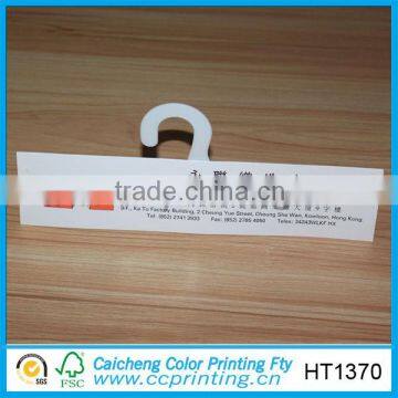 color printing glossy finish thick paper door hanger paper tag paper card