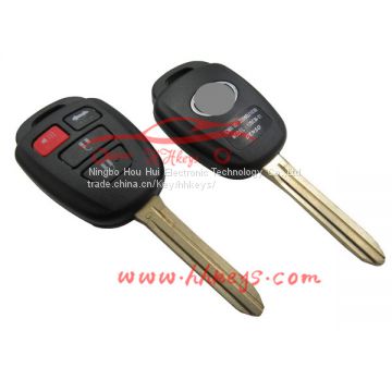 Remote key shell for Toyota 3+1 button case fob cover blank with toy43 blade and red speak button